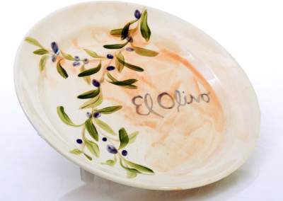 hand painted el olivo plate