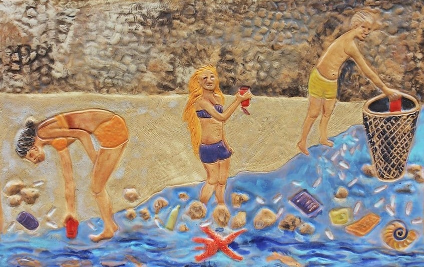 Tiles for a Cleaner Coast created by Joanna Deia Deya Mallorca
